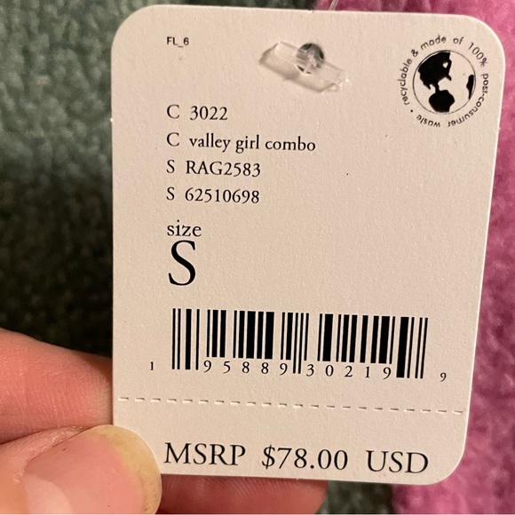 Intimately Free People Fleece Joggers In Valley Girl Combo Green Size Small - Picture 11 of 12